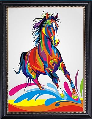 初学者成人全系列刺绣图案入门套件 diy 印花十字绣套件 11ct-细马